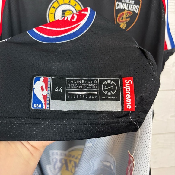 Supreme X Nike/NBA Teams Authentic Black Jersey Size 44/Medium Rare NWT - Picture 3 of 16